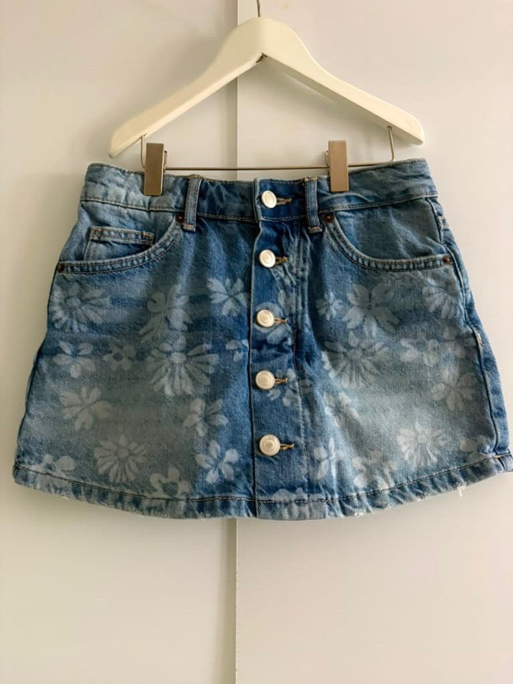 Zara Girls’ Floral Print Denim Skort| size 11-12 years